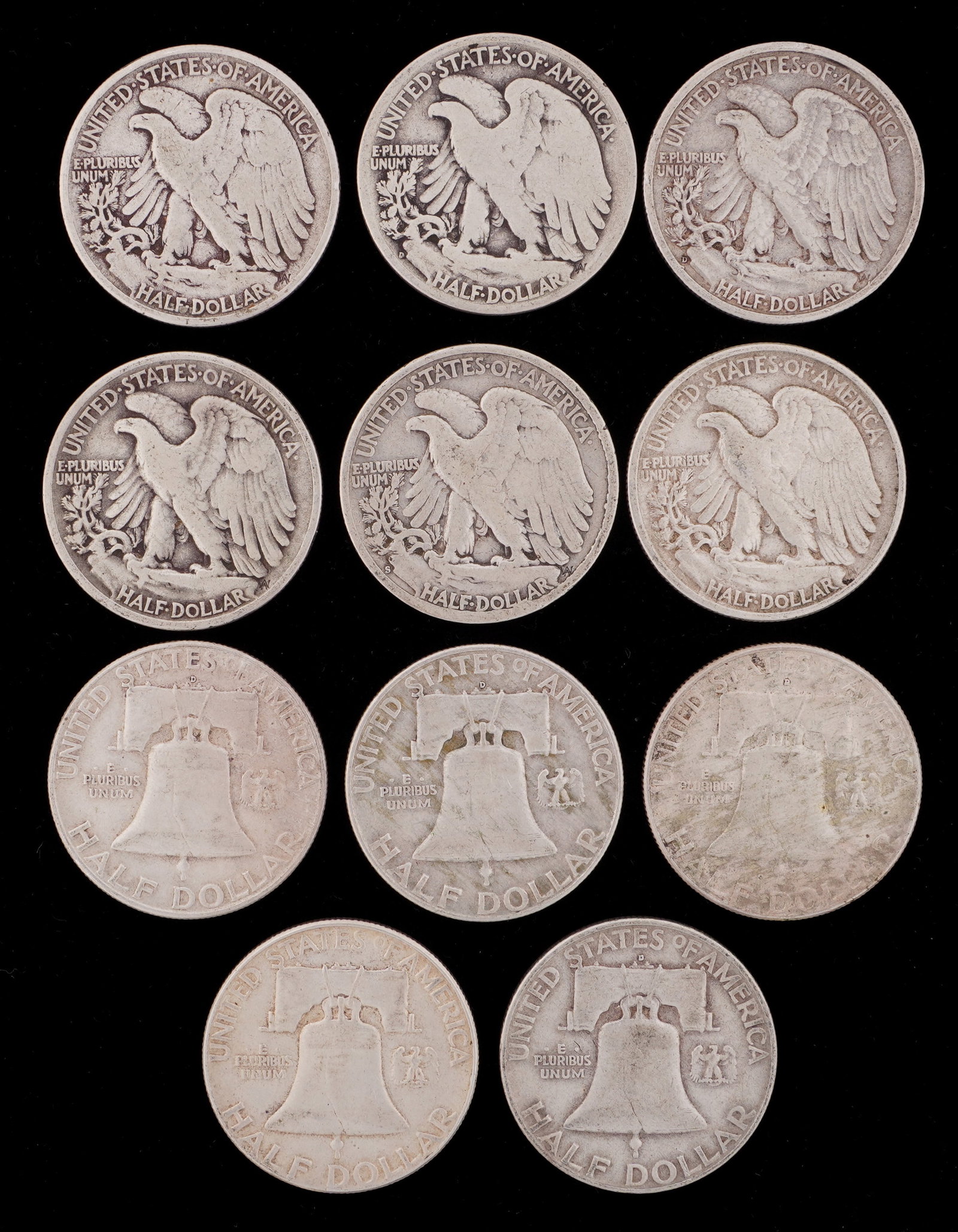 19 US Silver $.50 Cent Half Dollars - 5