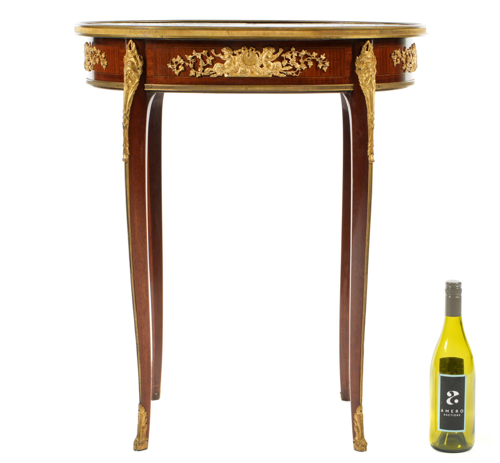 French Ormolu Mounted Coromandel Oval Side Table - 2