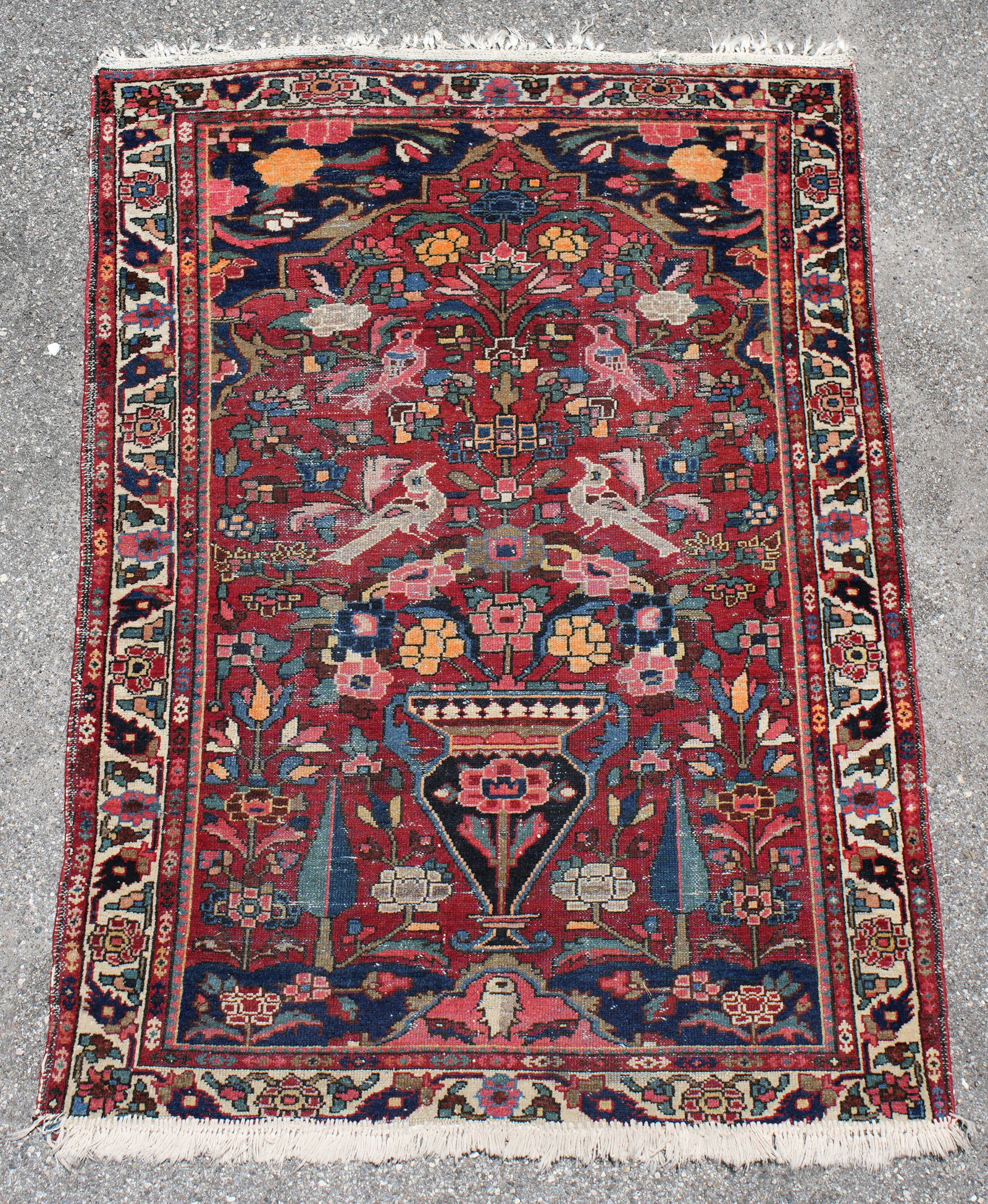 Antique Persian Tree of Life Carpet / Rug: FULL DESCRIPTION AND PHOTOS COMING SOON 4' 9" x 6' 6".