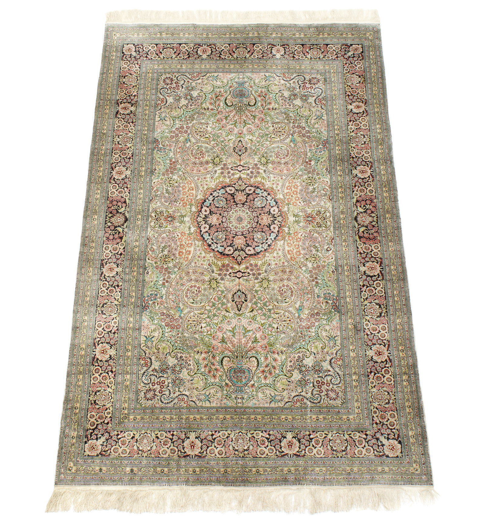Persian Hereke Silk Carpet Rug (1 of 2)
