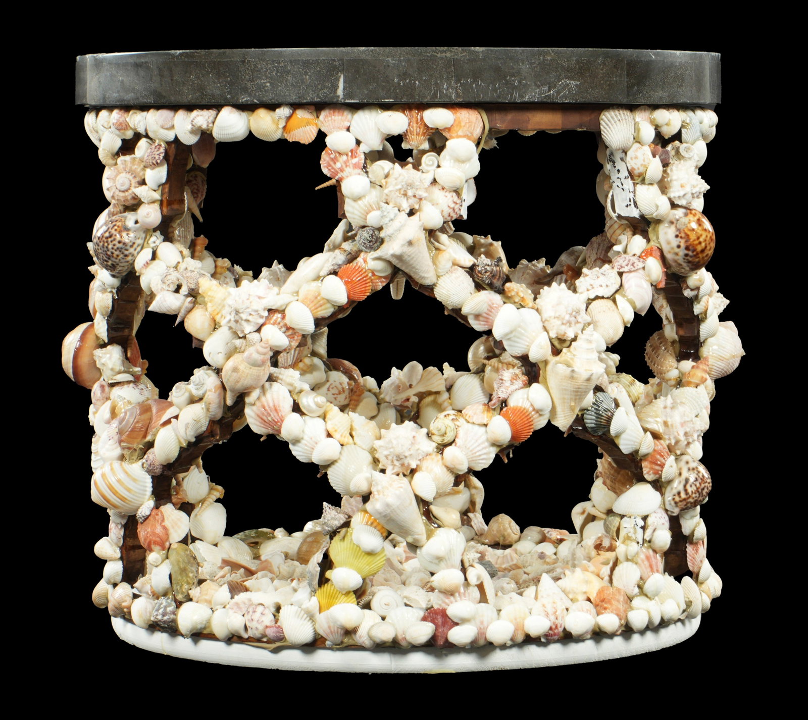 Coastal Shell Decorated Round Table - 4