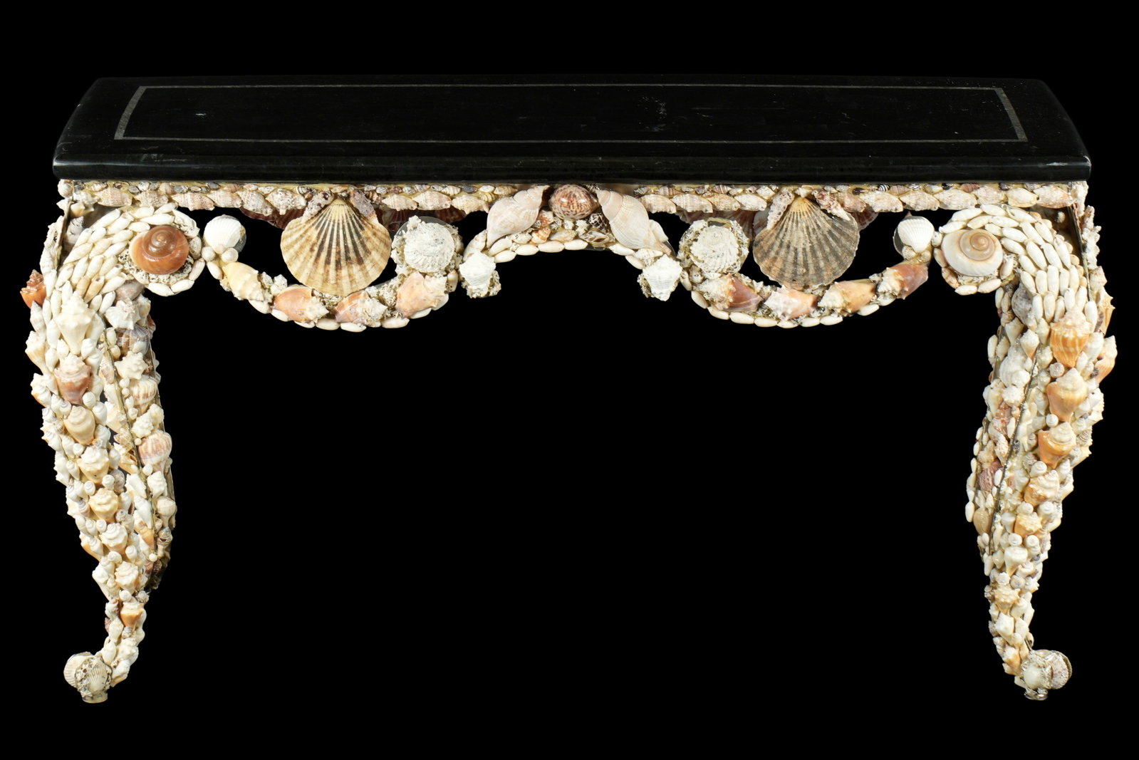 Coastal Shell Decorated Console Table - 2