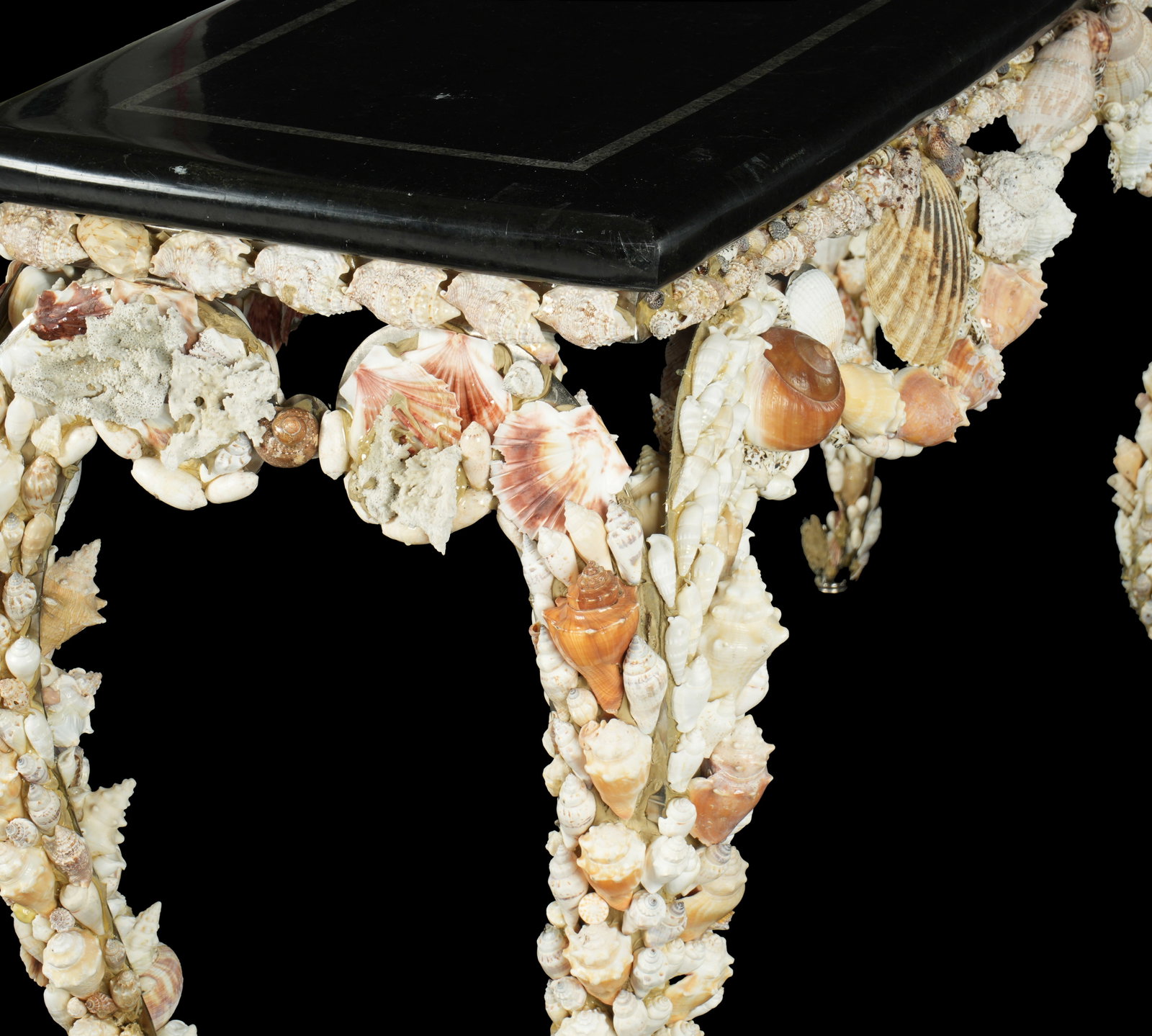 Coastal Shell Decorated Console Table - 4