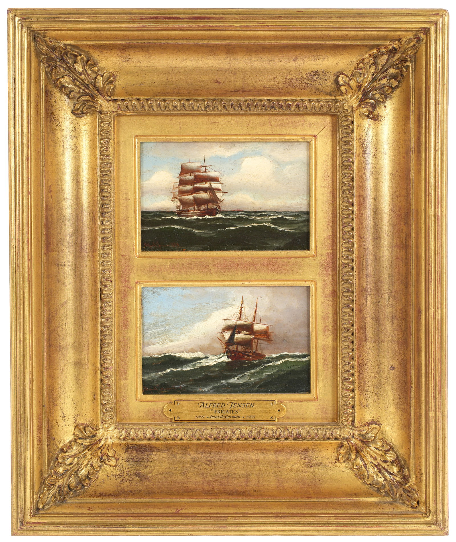 Two Alfred Jensen Frigate Paintings in One Frame (1 of 8)