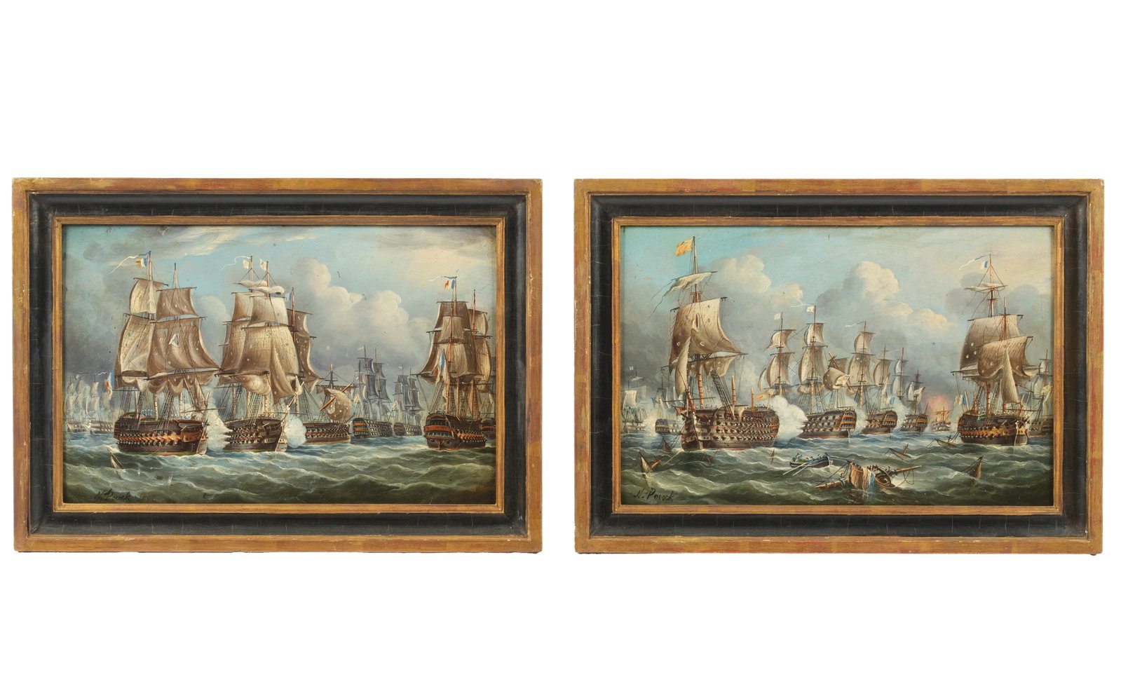 Two Nicholas Pocock "Battle of Trafalgar" Maritime (1 of 8)