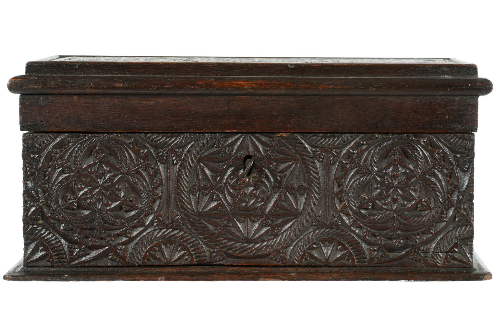 18th / 19th C. Carved English Liquor / Tea Box (1 of 2)
