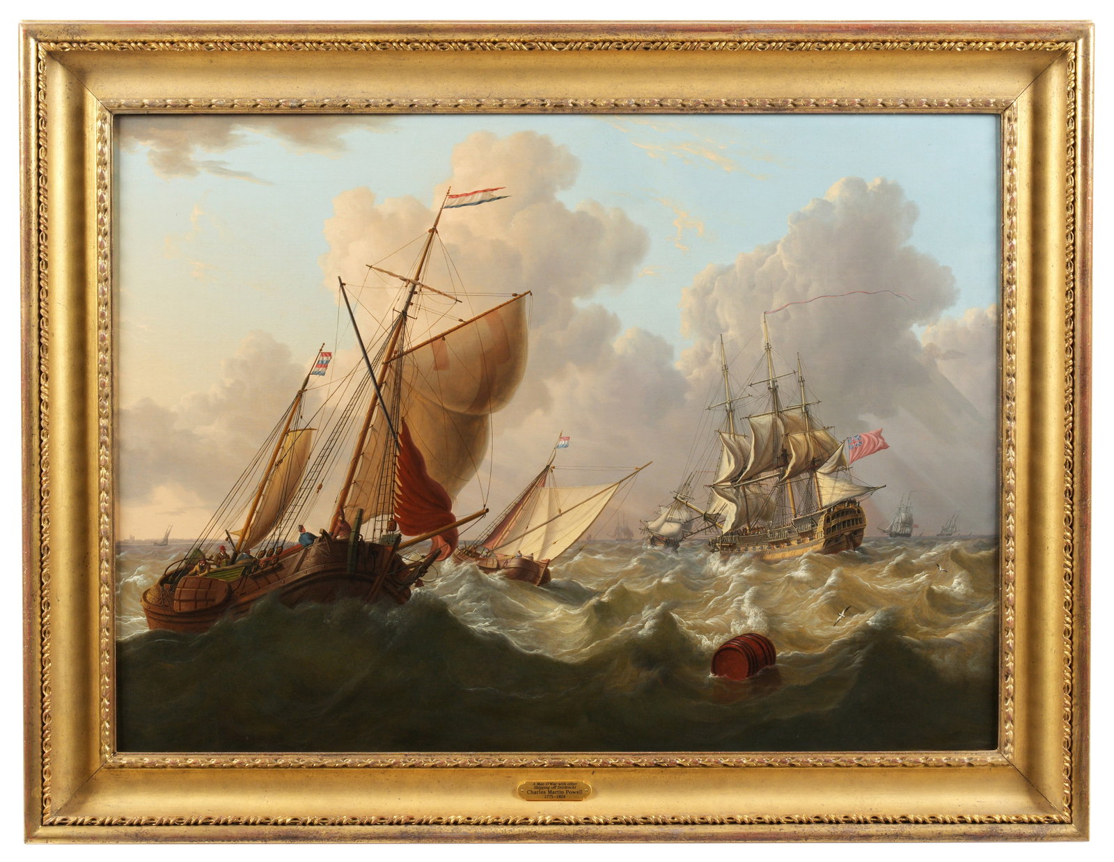 Charles Martin Powell " Man O' War off Dordrecht" (1 of 7)