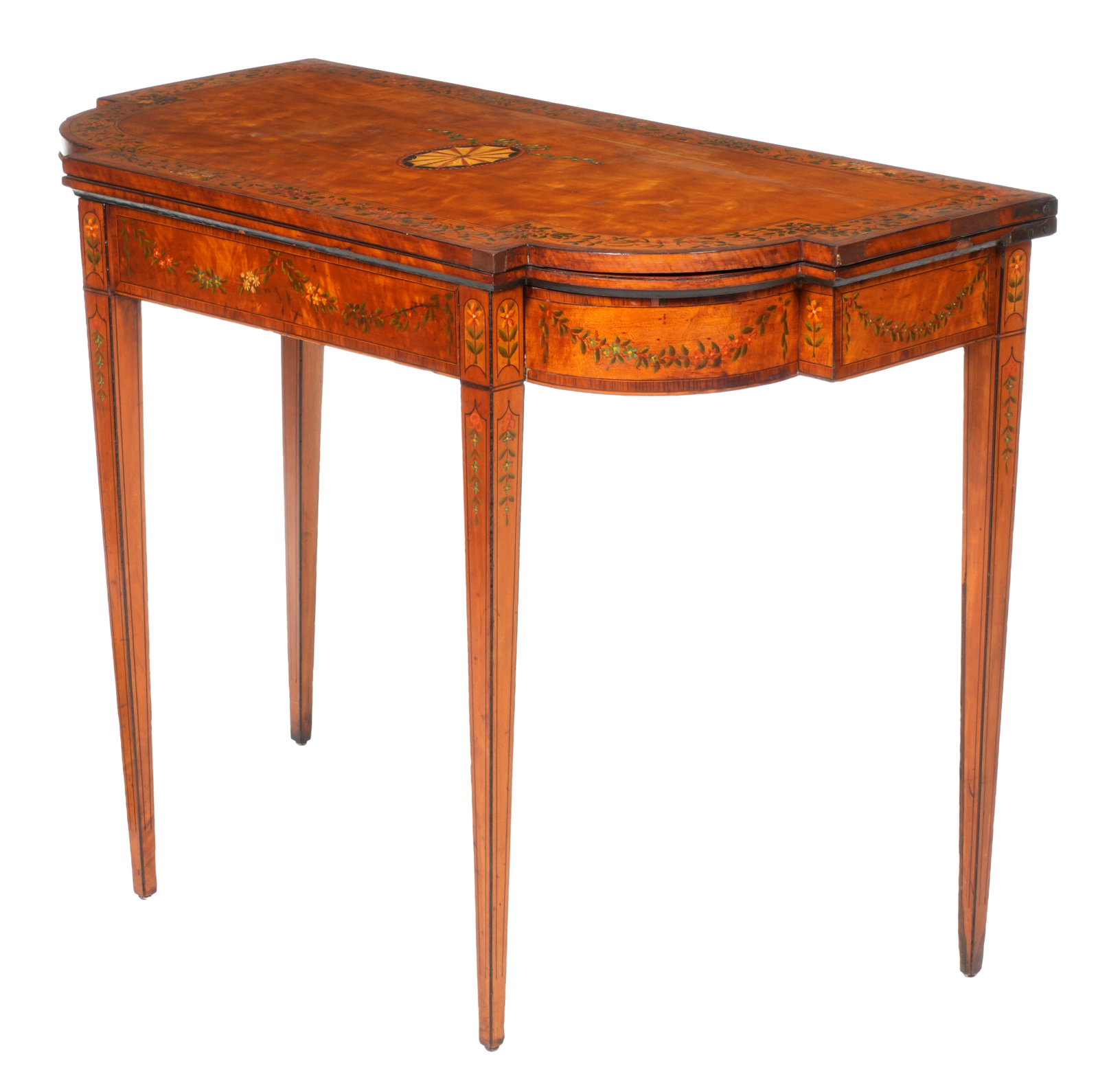 English Hepplewhite Satinwood Card Table Adams (1 of 11)