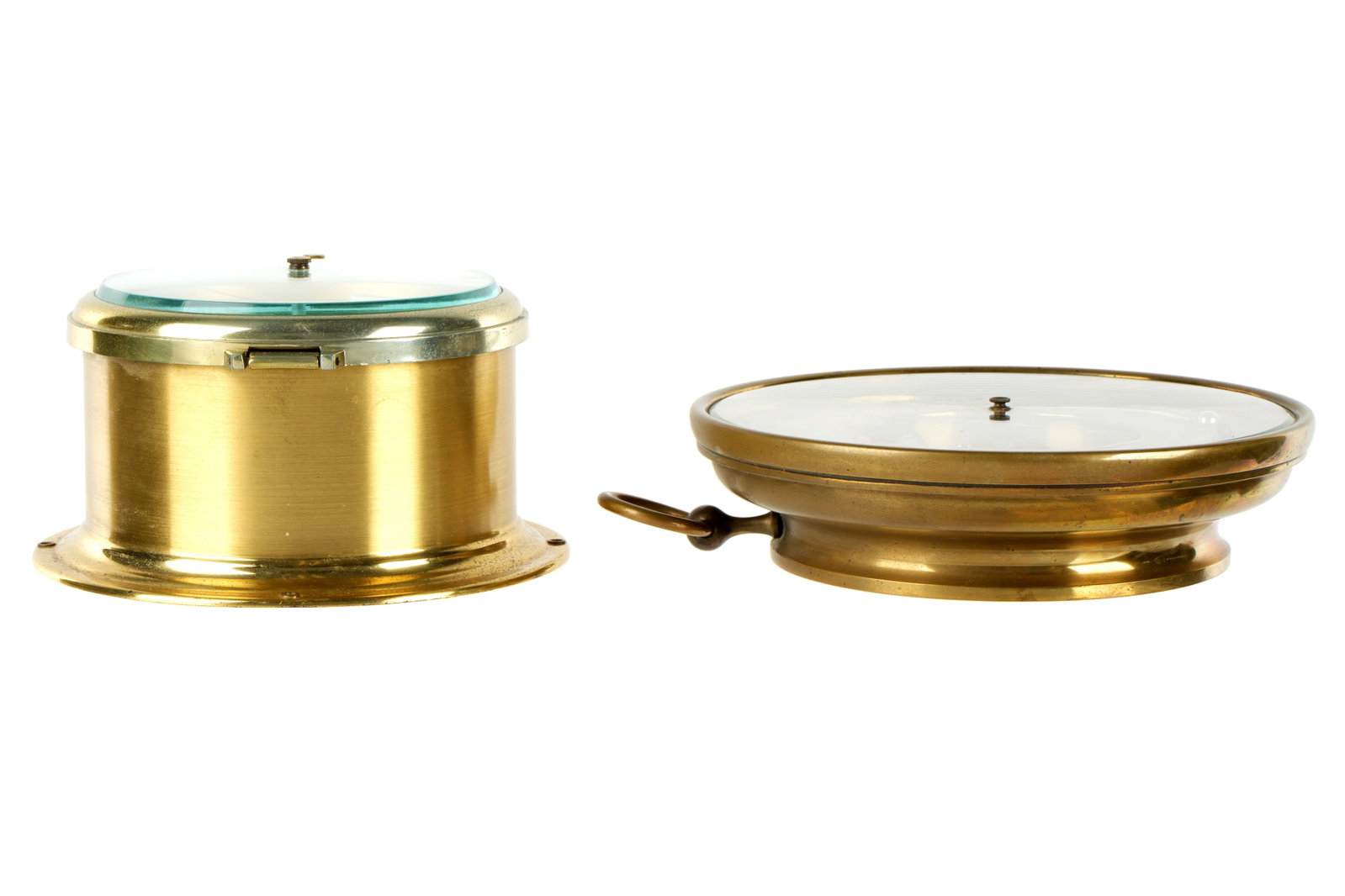 Two Brass Ships Barometers - 4