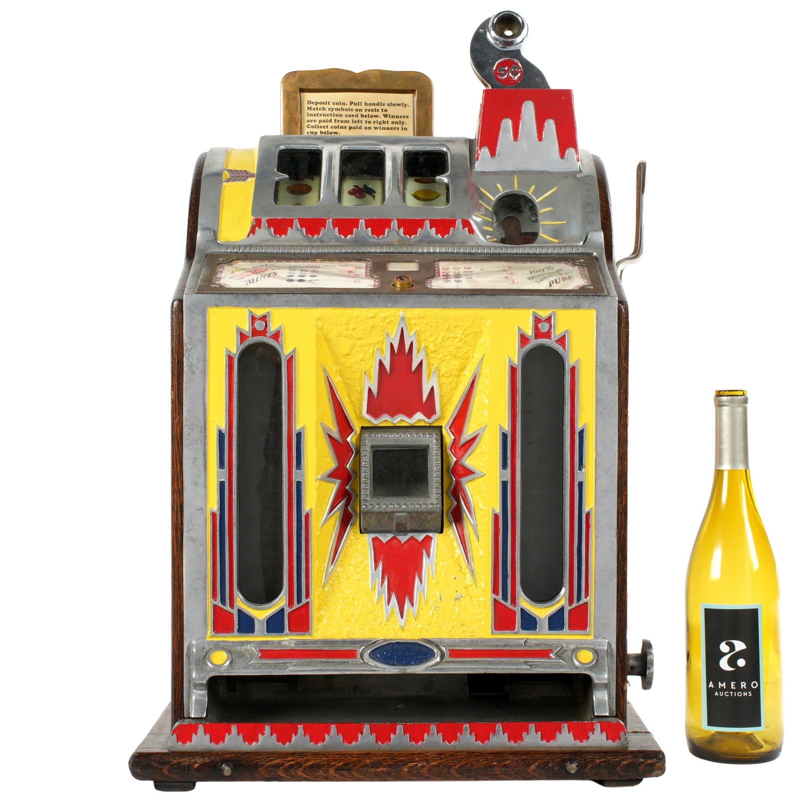 Vintage Pace Mfg 5 Cent Slot Machine - 2