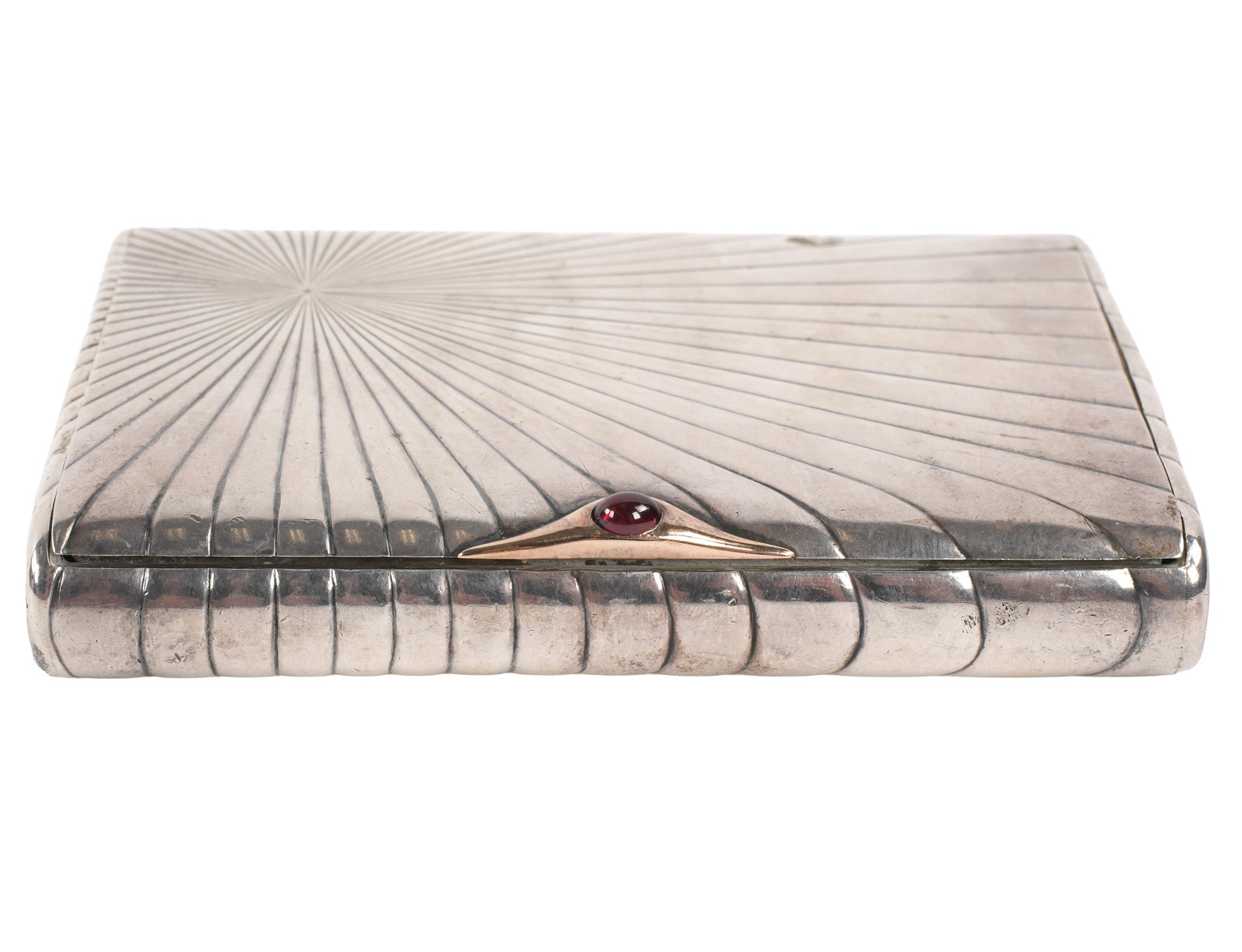 Russian Silver Gold and Ruby Card Case - 2