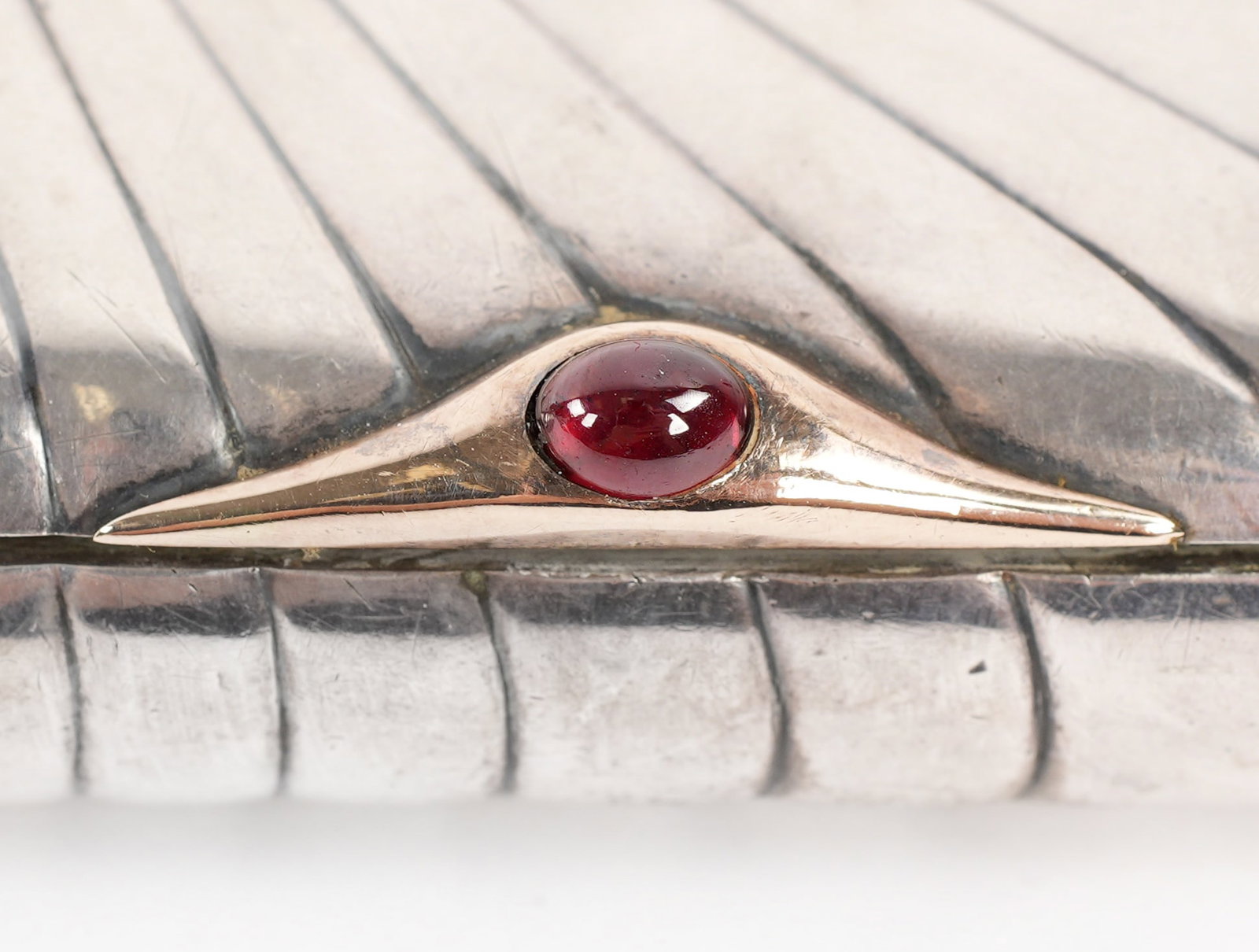 Russian Silver Gold and Ruby Card Case - 3