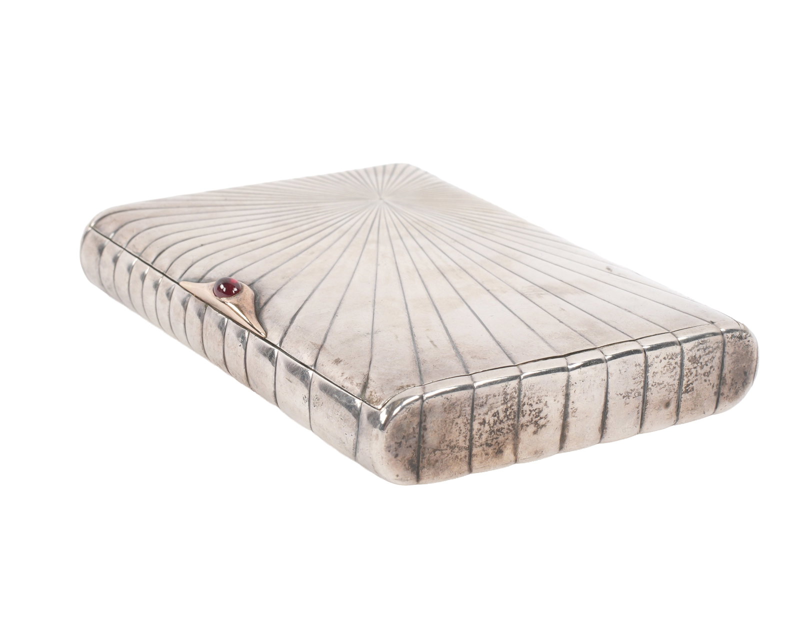 Russian Silver Gold and Ruby Card Case - 4