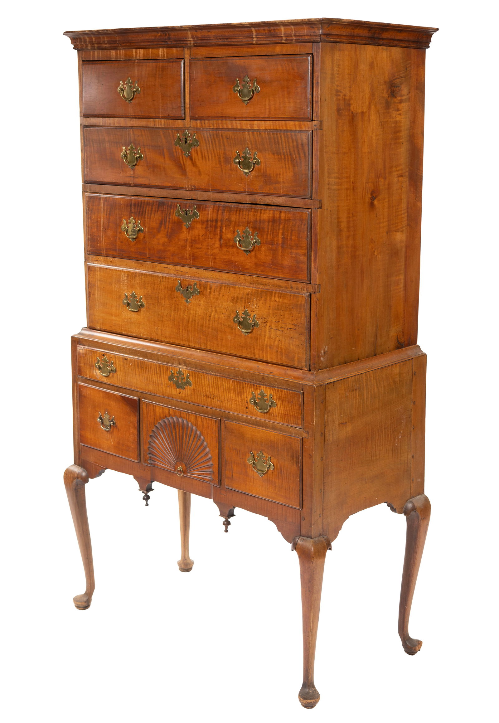 18th Century Queen Anne Cherry Highboy (1 of 11)