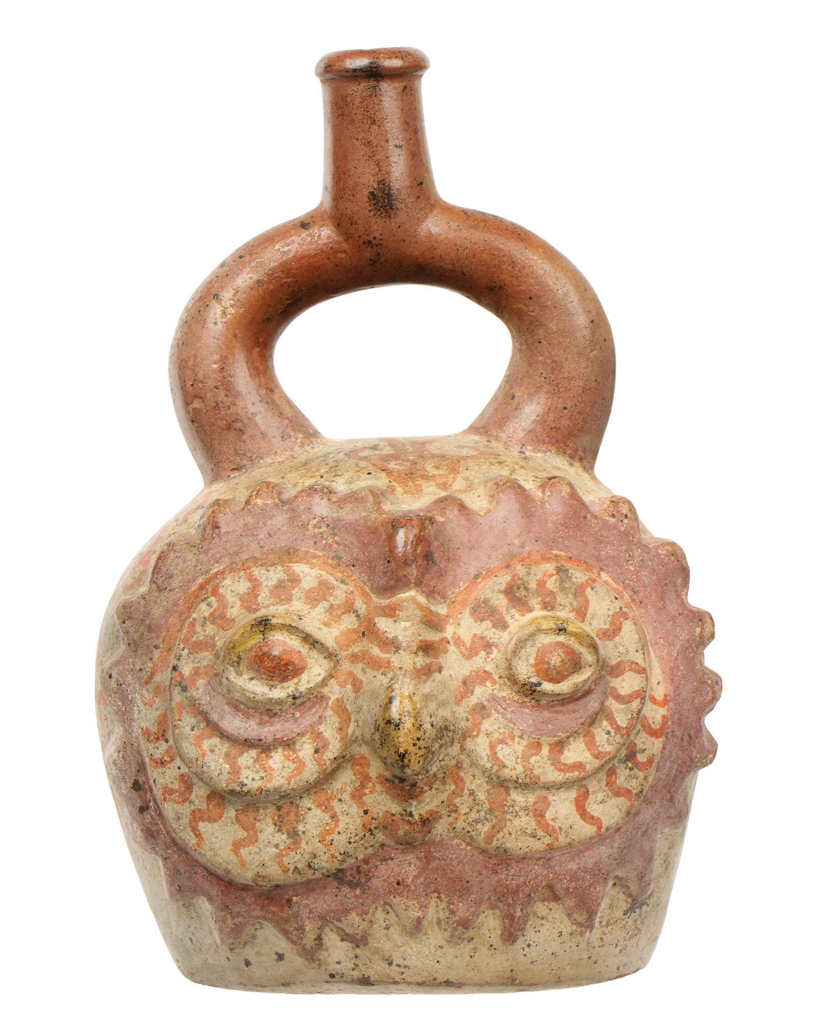 Moche Owl Vessel: Full Description and condition coming soon.