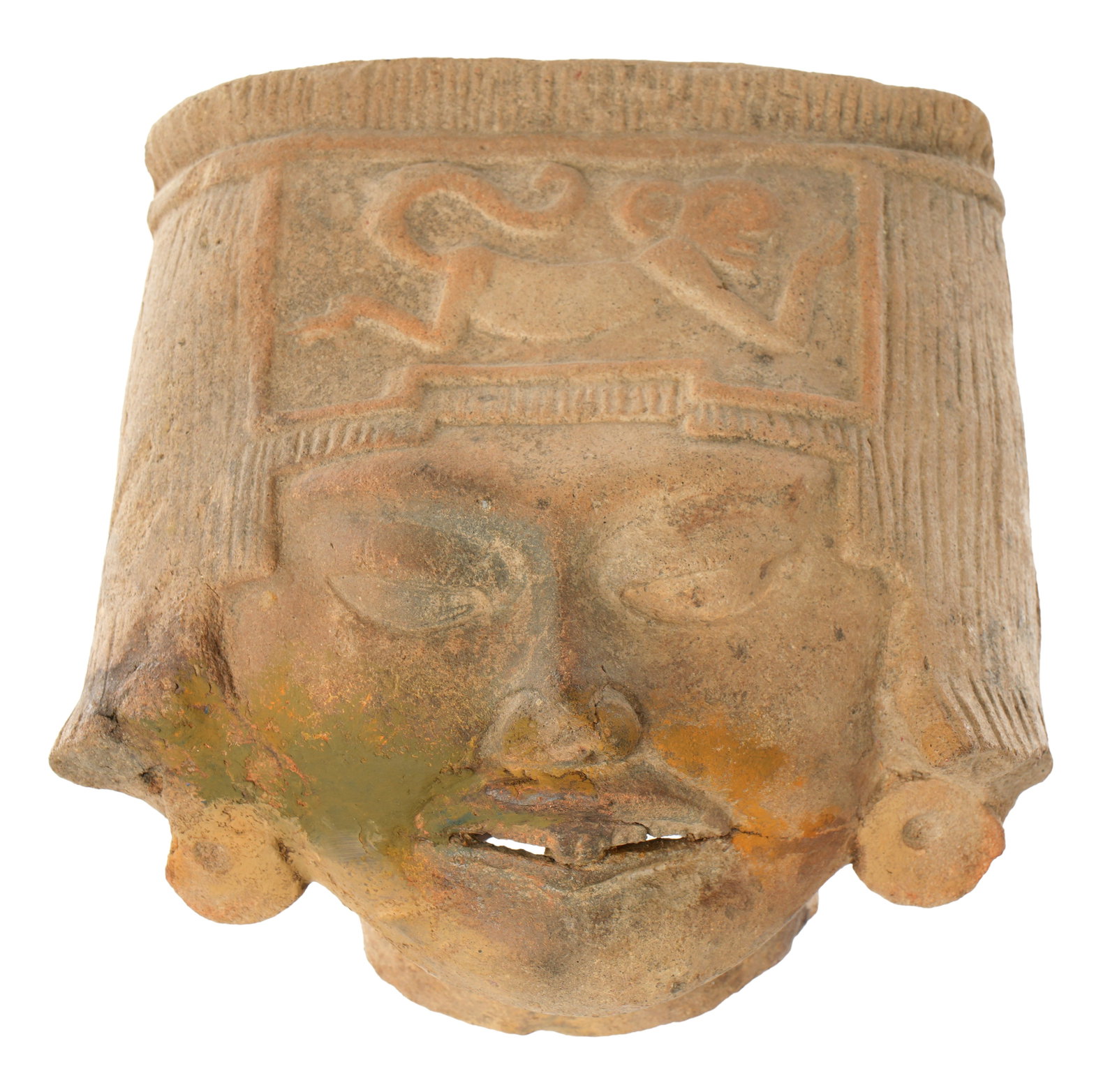 Pre Columbian Pottery Head: Full Description and condition coming soon.