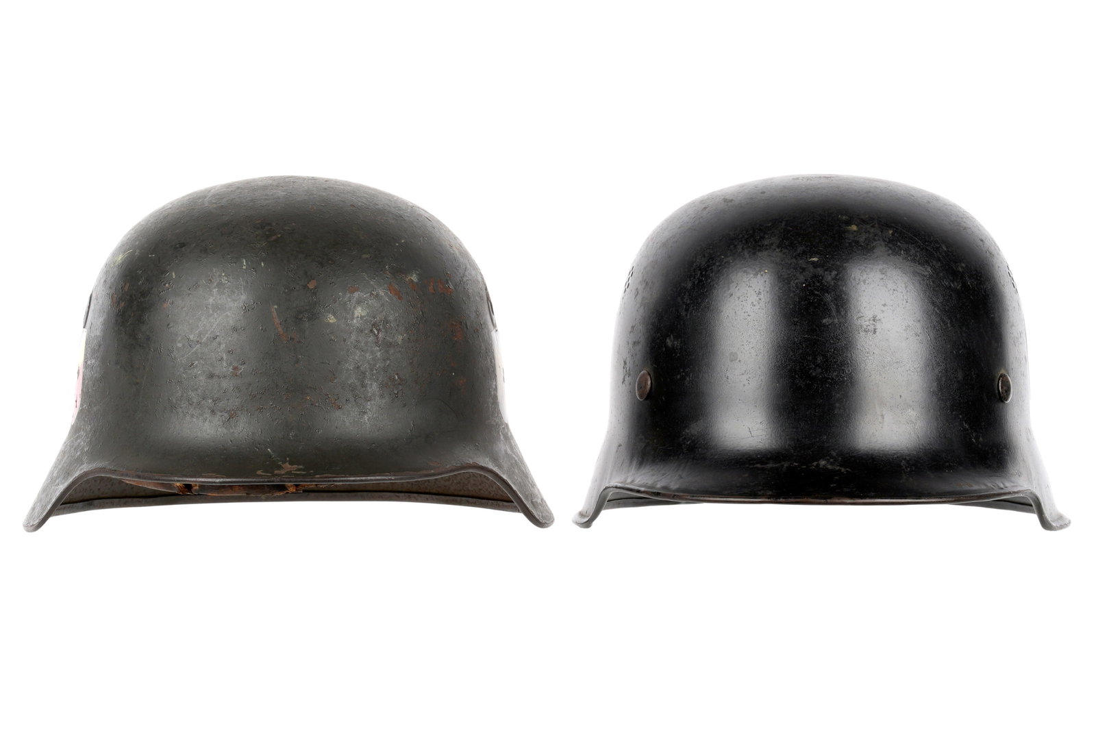 Two German WWII Helmets: Full Description and condition coming soon.