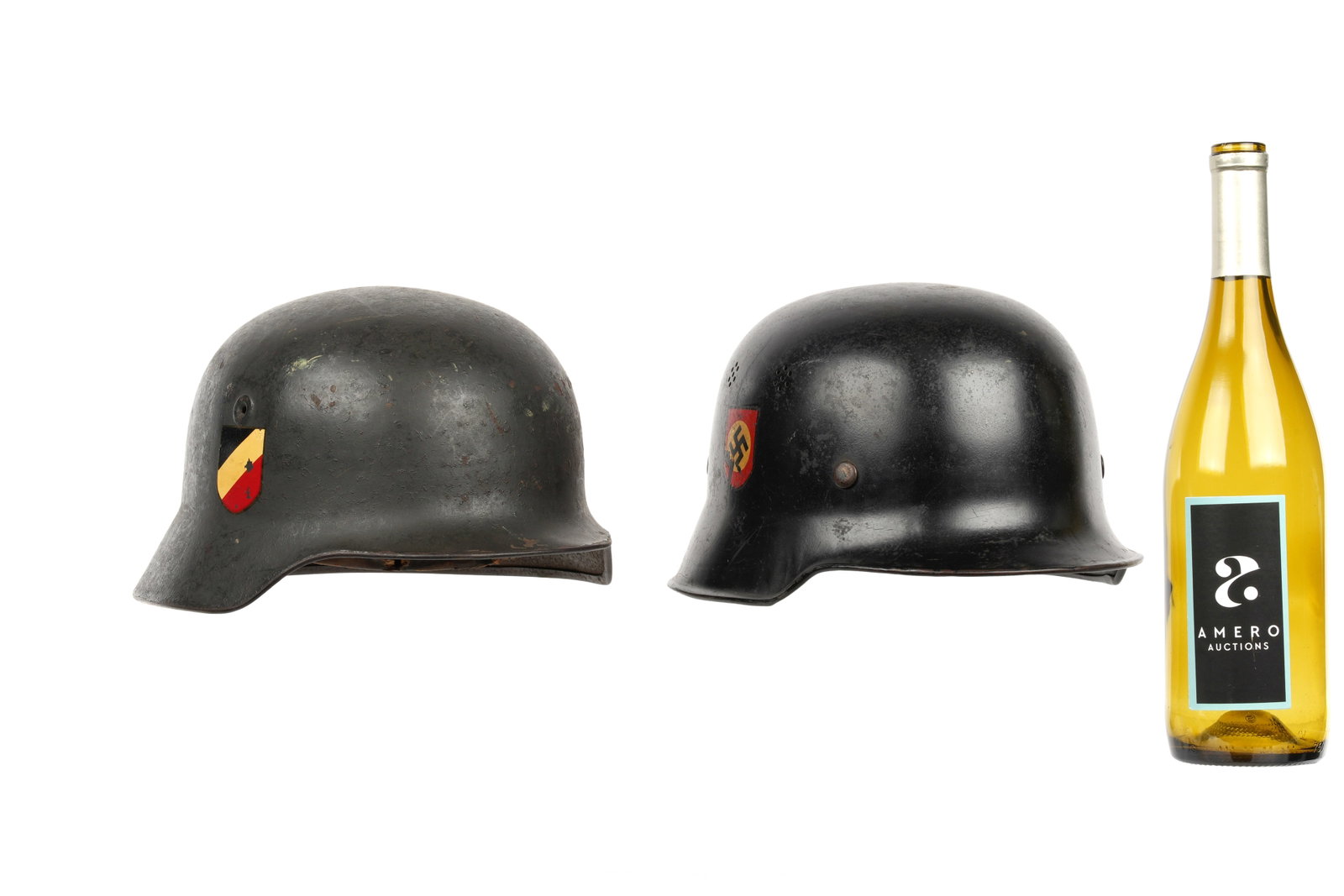 Two German WWII Helmets - 2