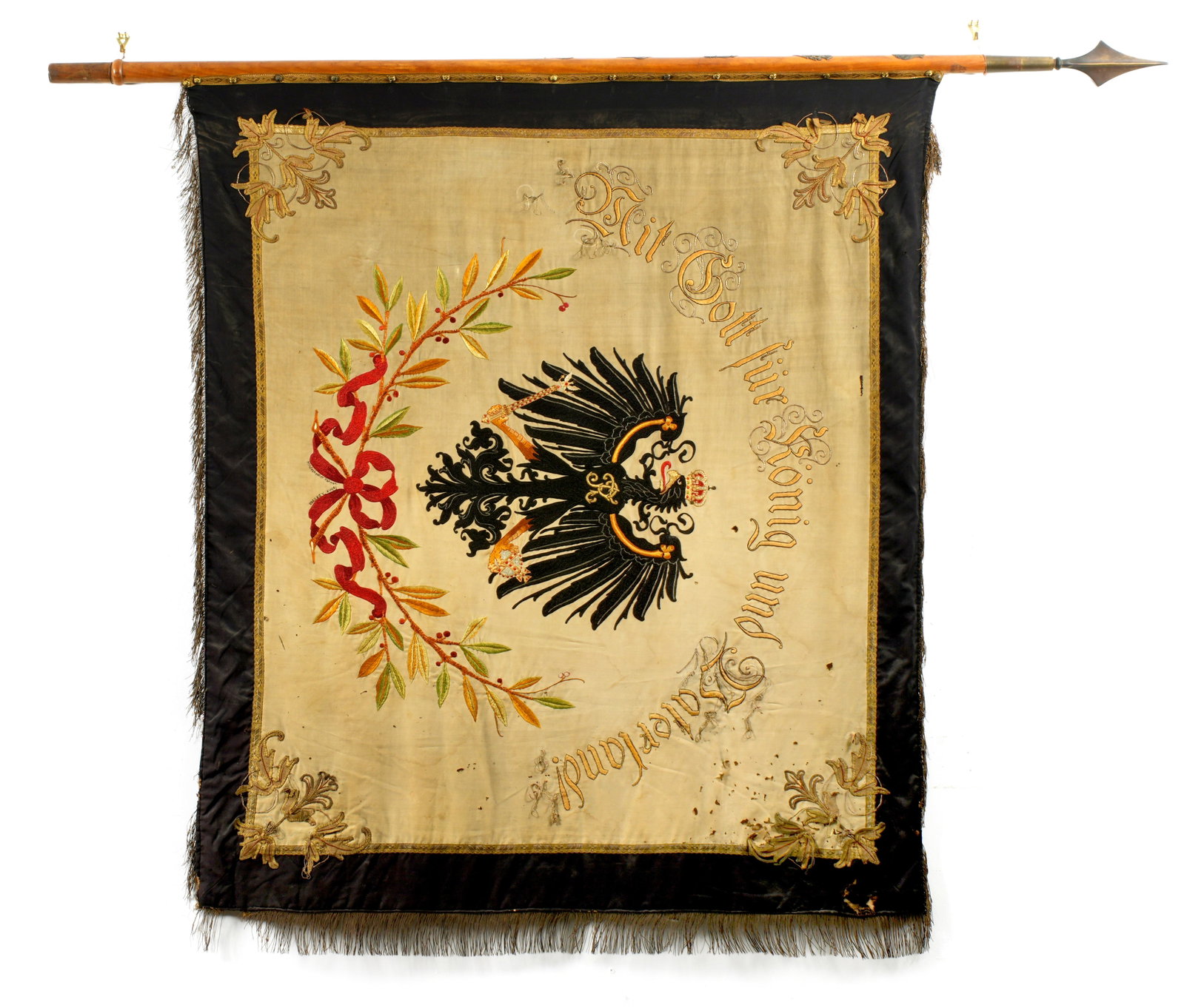 Imperial German Regimental Flag: Full Description and condition coming soon.