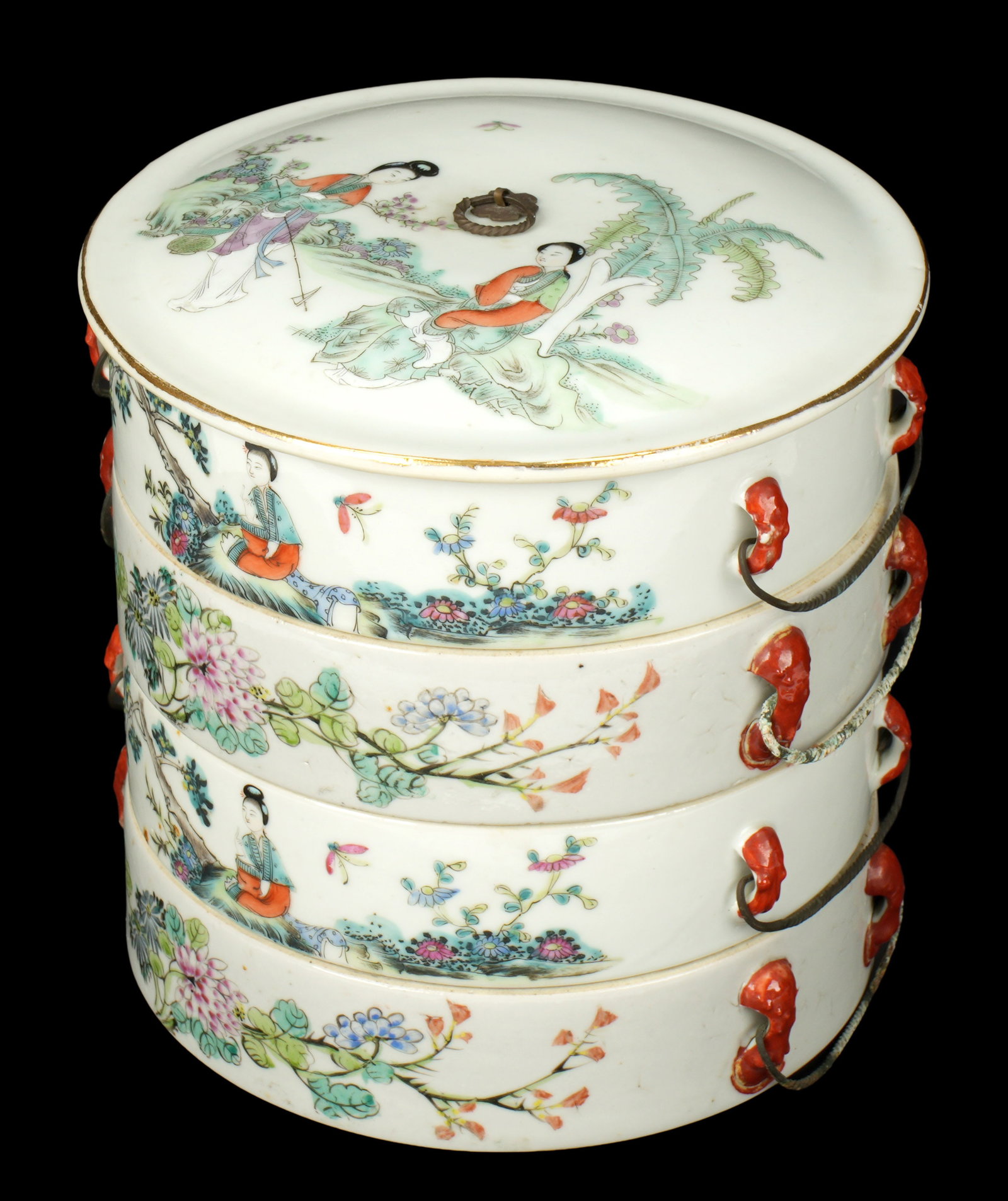 Chinese Porcelain Four Stack Box: Full Description and condition coming soon.