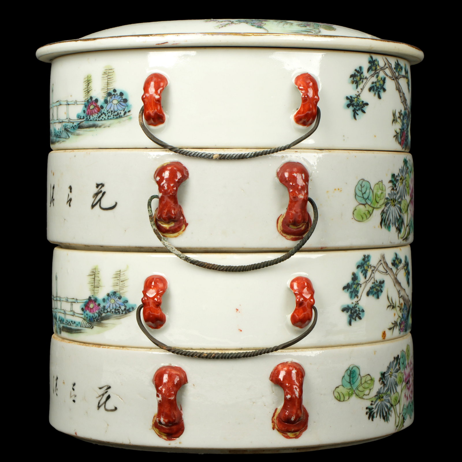 Chinese Porcelain Four Stack Box - 3