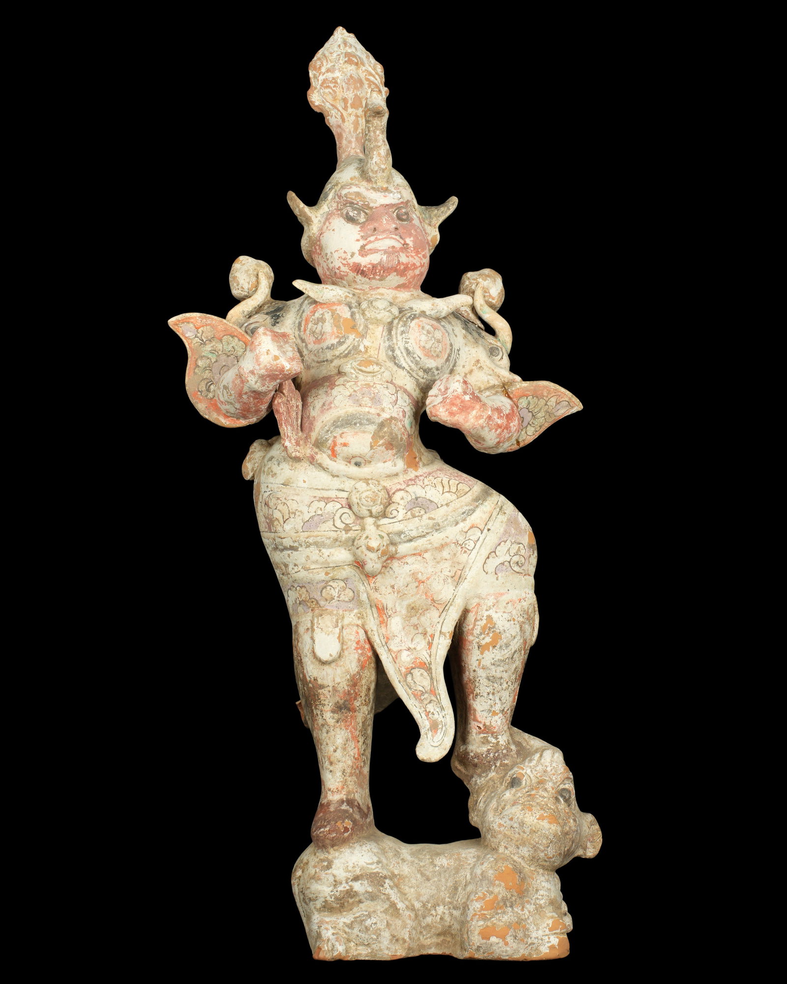 Southeast Asian Pottery Figure: Full Description and condition coming soon. Repairs