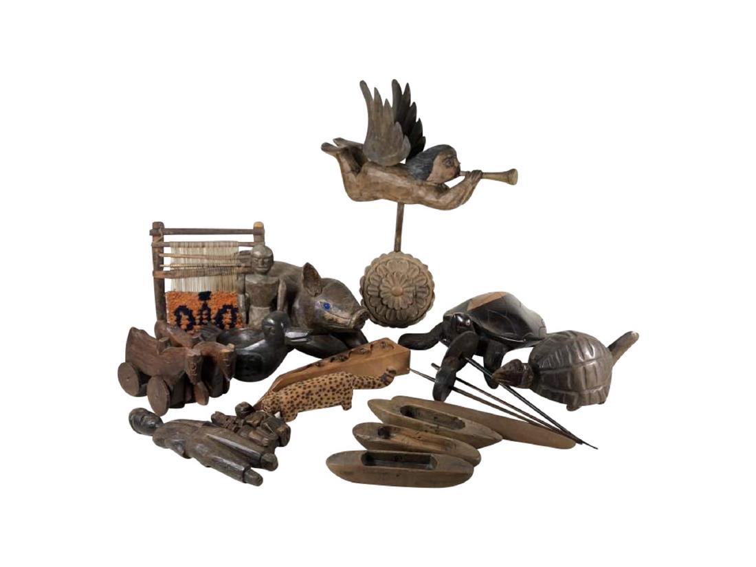 Grouping of Interesting Wooden Items, Spanish Colonial (1 of 9)