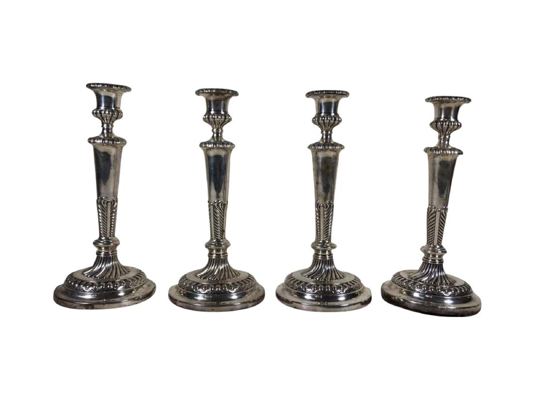 Four George III Sterling Silver Candlesticks (1 of 9)