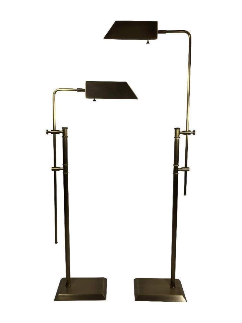 Pair of Matching Brass Reading Lamps (1 of 6)