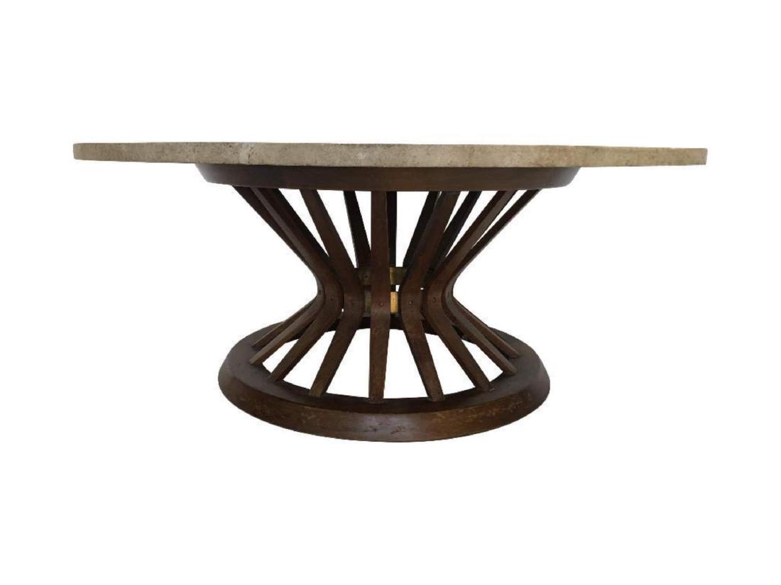 Mid Century Modern Cocktail Table with Granite Top (1 of 4)