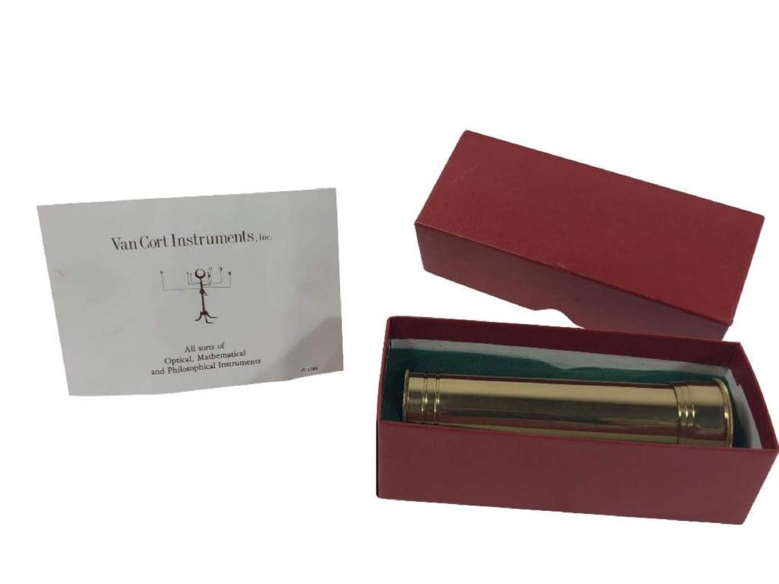 Vintage Van Cort Kaleidoscope, Brass, In Original Box (1 of 7)