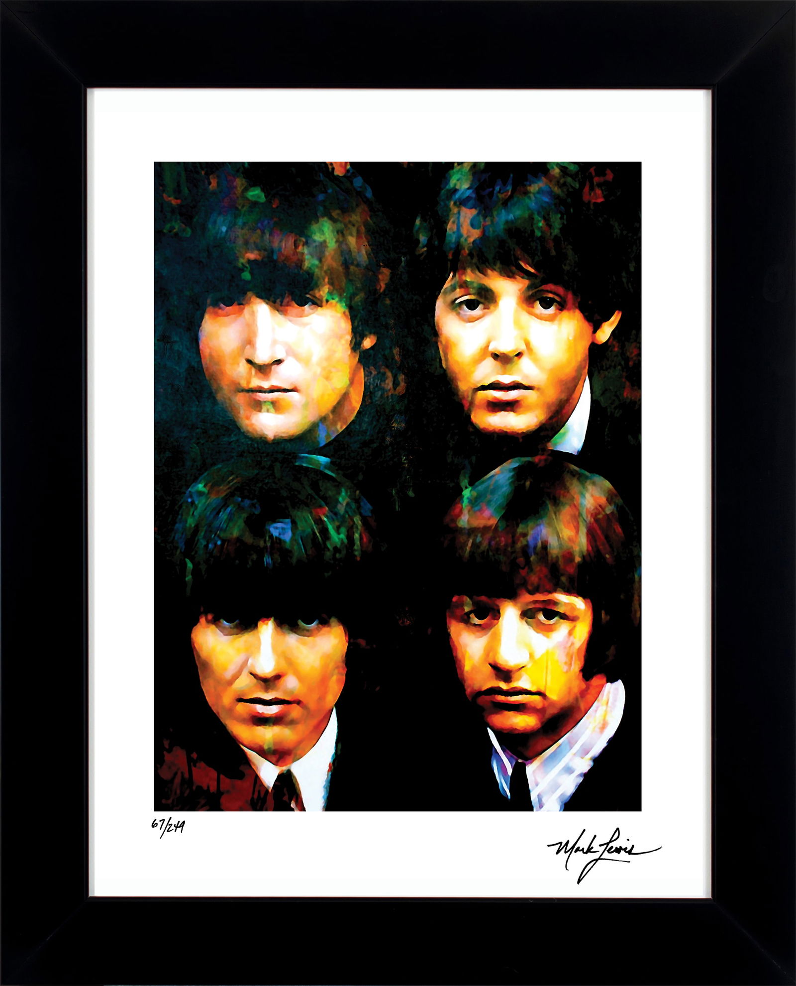 Mark Lewis Signed LE "Fab Four - The Beatles" Cy Young Ancestor (1 of 6)