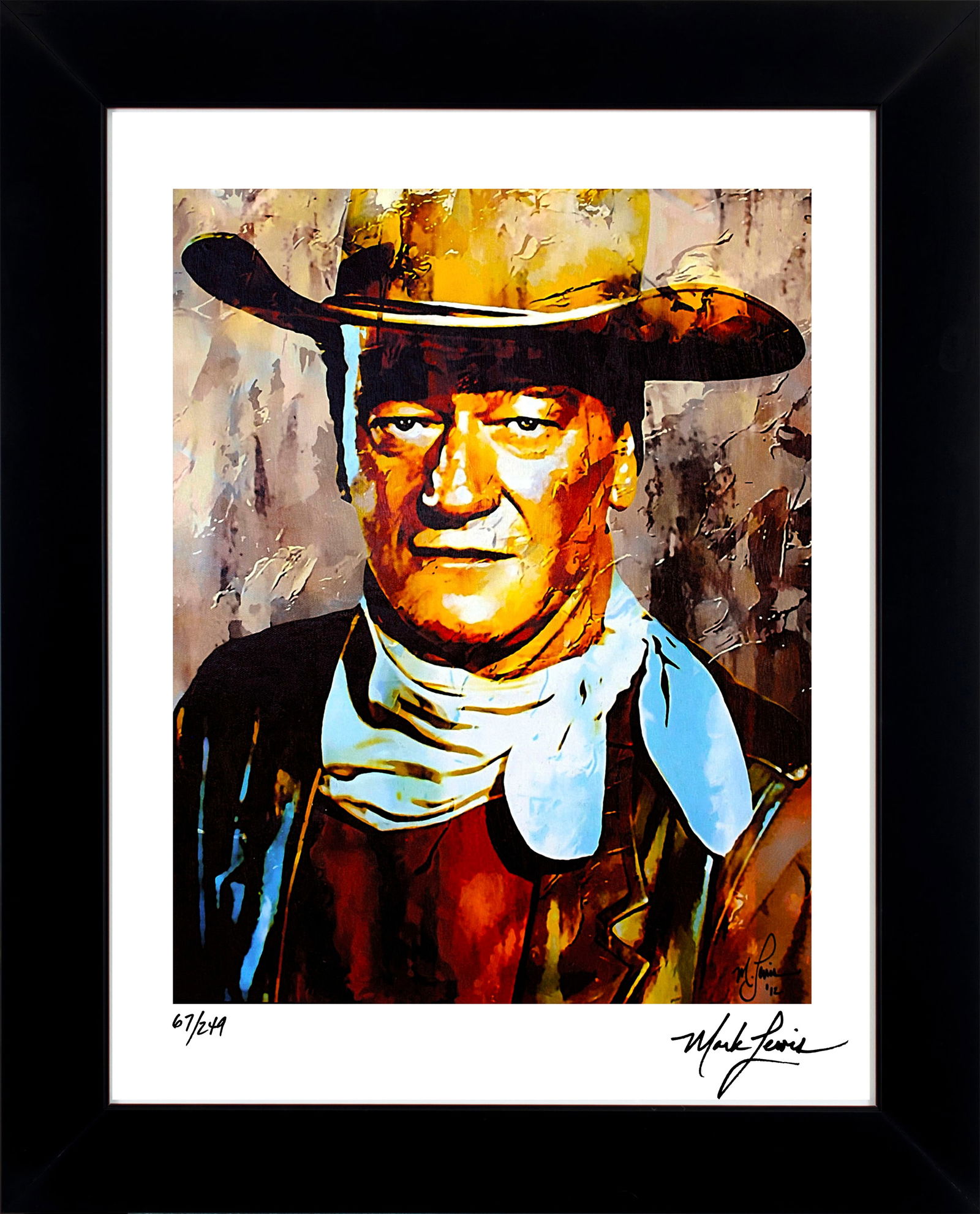 John Wayne - Gallant Duke Mark Lewis Signed LE Cy Young Ancestor (1 of 6)