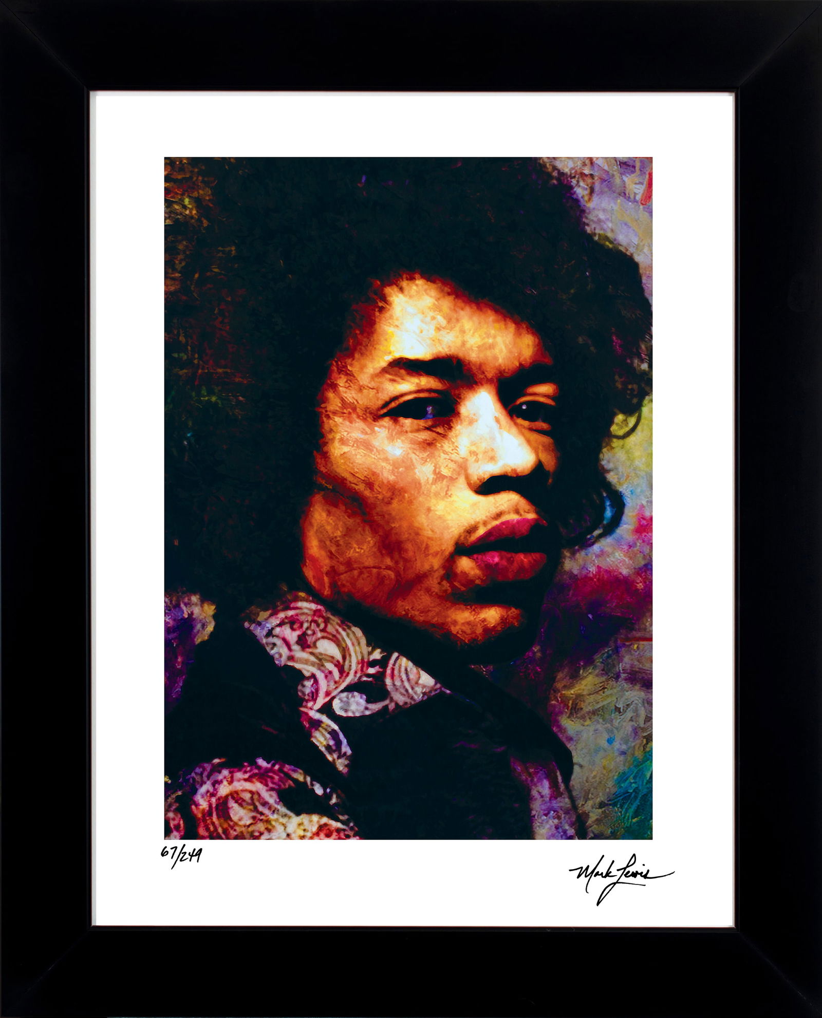 Jimi Hendrix - Imagination Key Mark Lewis Signed LE Cy Young Ancestor (1 of 6)