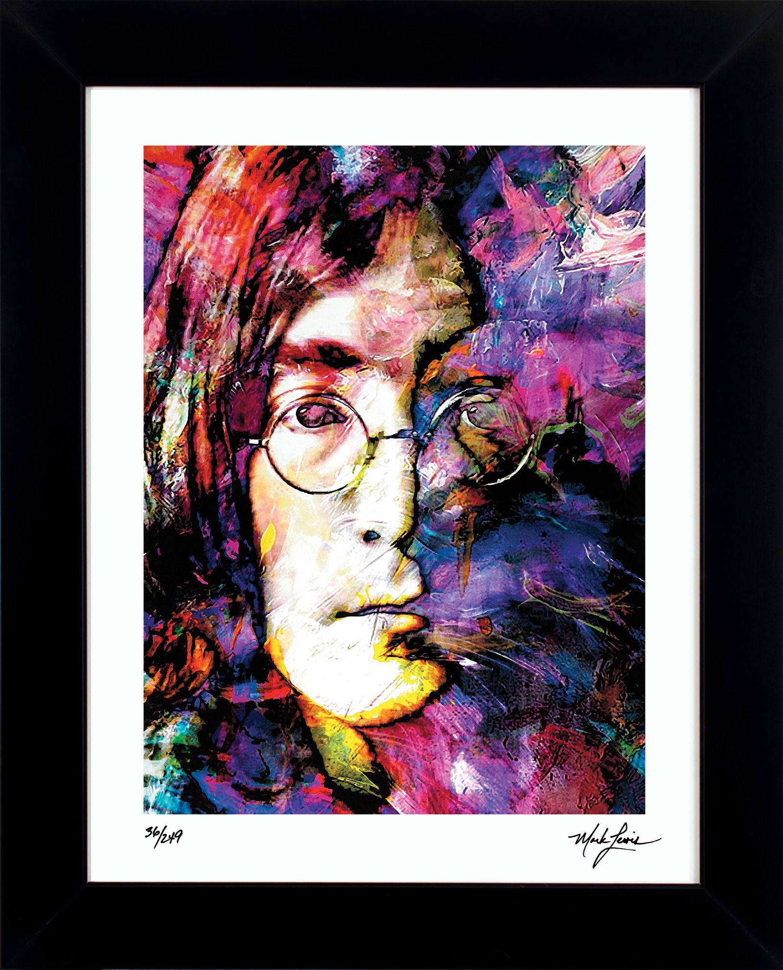 John Lennon - John Lennon Study 2 Mark Lewis Signed LE Cy Young Ancestor (1 of 6)