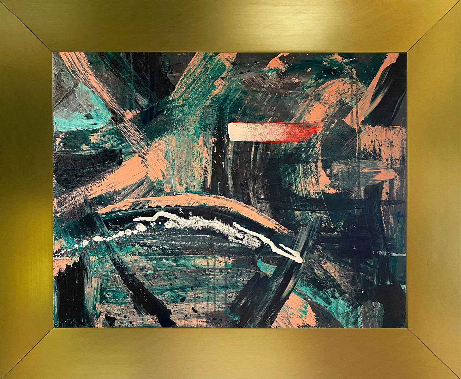 Mark Lewis – Original Abstract Painting on Canvas, Hand-Signed (1 of 7)
