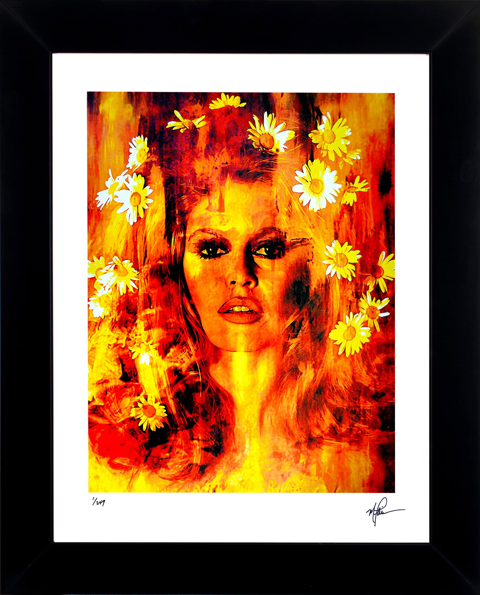 Mark Lewis – Signed Limited Edition Abstract Artwork on Fine Art Paper: Signed limited edition abstract artwork by Mark Lewis. This work is part of a numbered limited edition and is hand-signed by the artist. Custom framed display measures 25" x 21" in size with a matte b