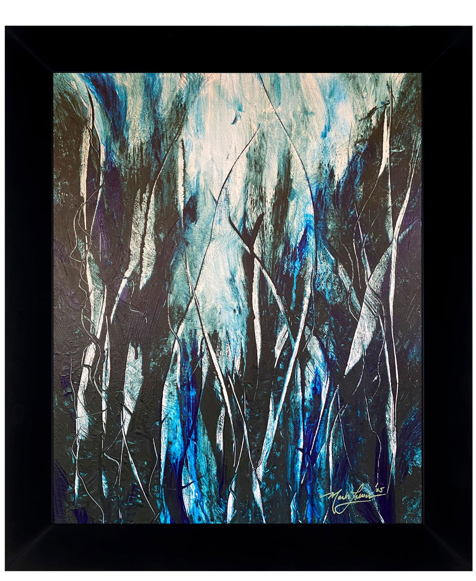 Mark Lewis – Original Abstract Painting on Canvas, Hand-Signed (1 of 7)