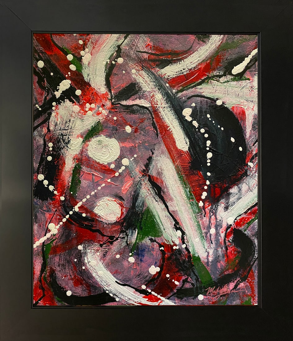 Mark Lewis – Original Abstract Painting on Canvas, Hand-Signed (1 of 7)