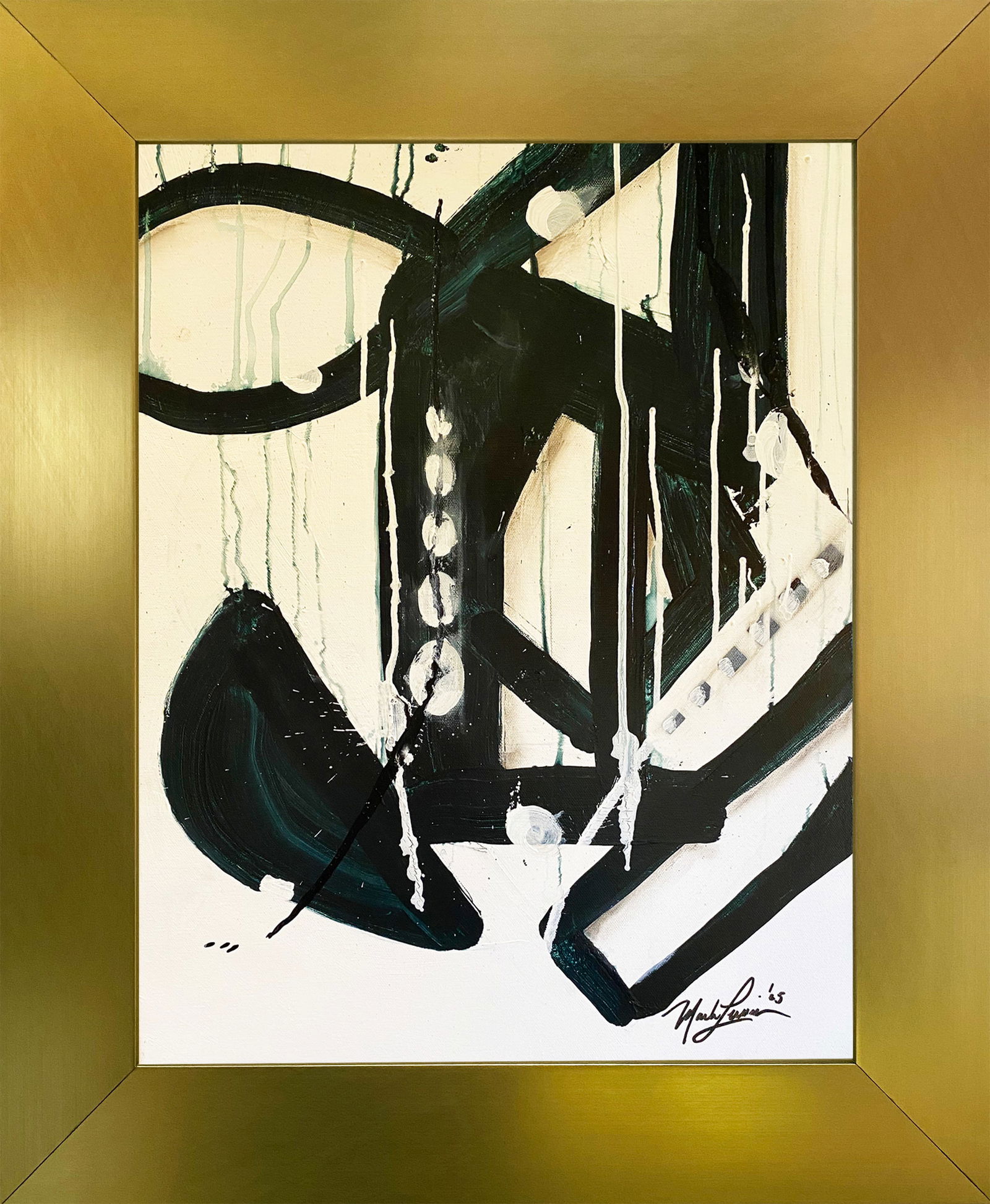 Mark Lewis – Original Abstract Painting on Canvas, Hand-Signed (1 of 7)