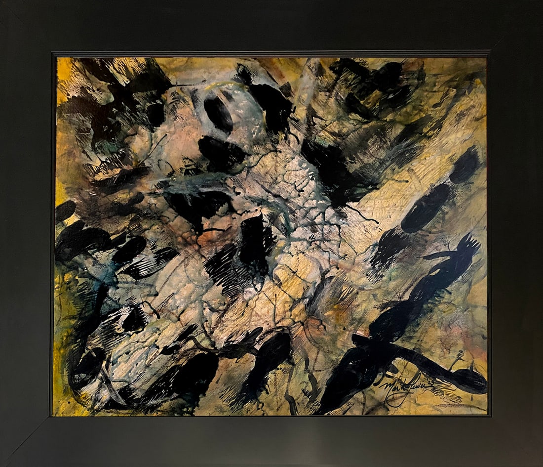 Mark Lewis – Original Abstract Painting on Canvas, Hand-Signed (1 of 7)