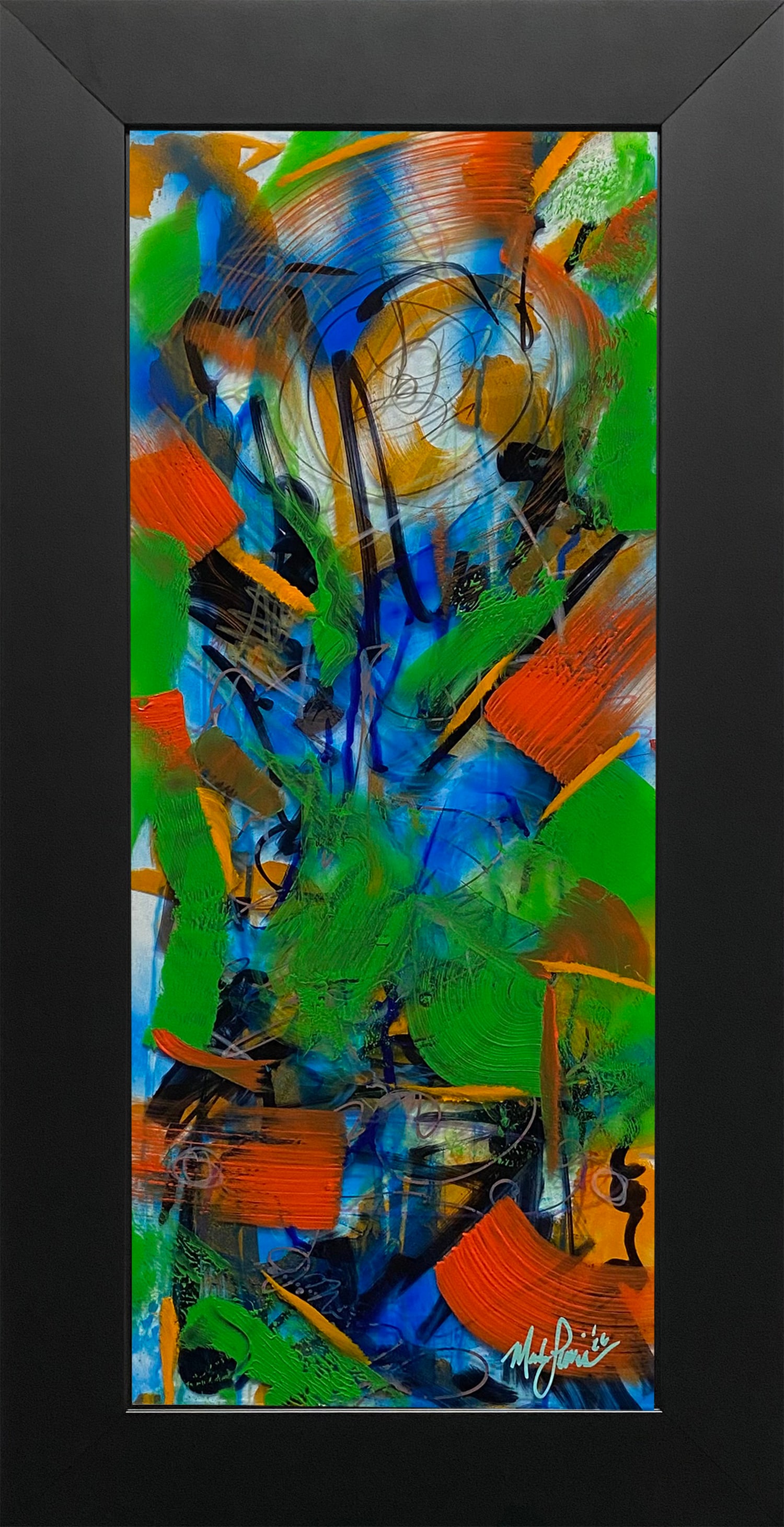 26003 - Original Abstract Pop Art on Acrylic Glass, Mark Lewis Painting (1 of 7)