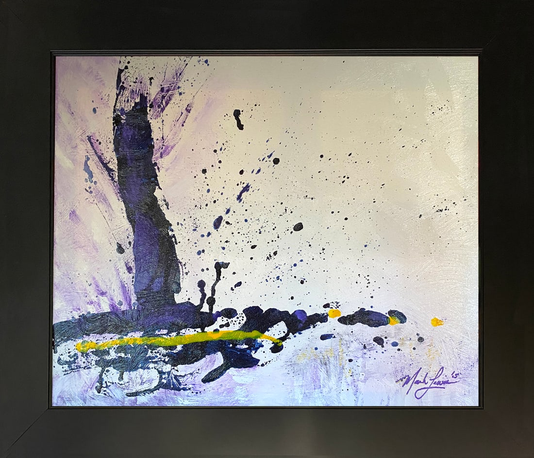 Mark Lewis – Original Abstract Painting on Canvas, Hand-Signed (1 of 7)