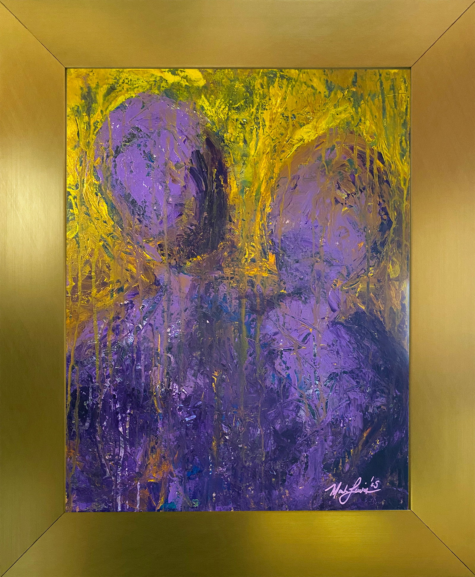 Mark Lewis – Original Abstract Painting on Canvas, Hand-Signed (1 of 7)