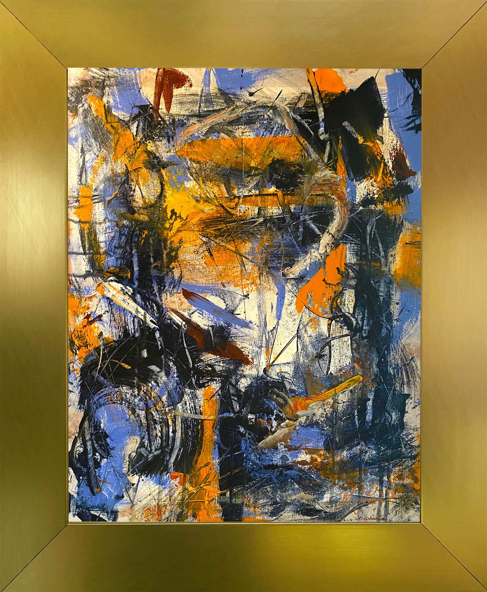 Mark Lewis – Original Abstract Painting on Canvas, Hand-Signed (1 of 7)
