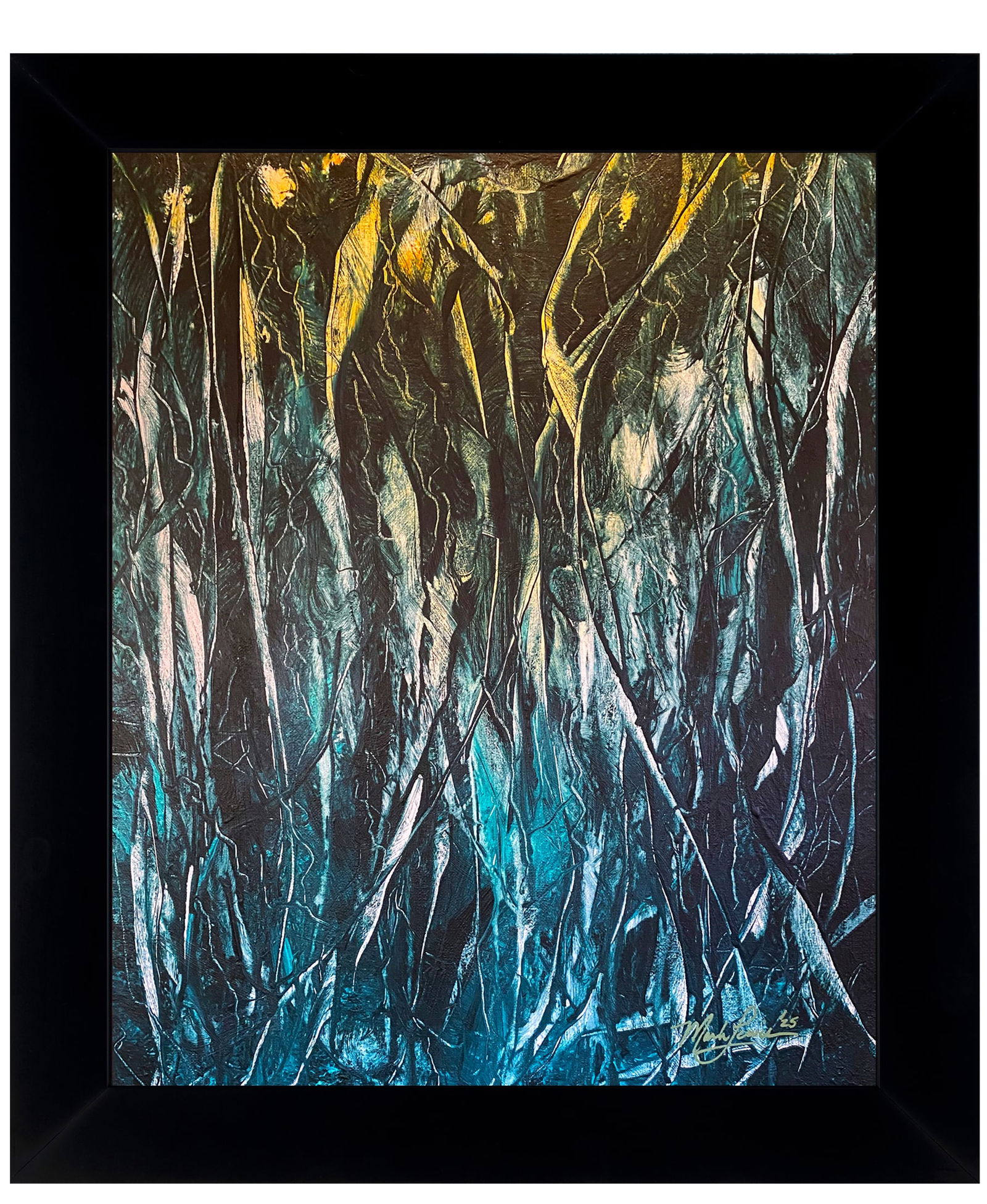 Mark Lewis – Original Abstract Painting on Canvas, Hand-Signed (1 of 7)