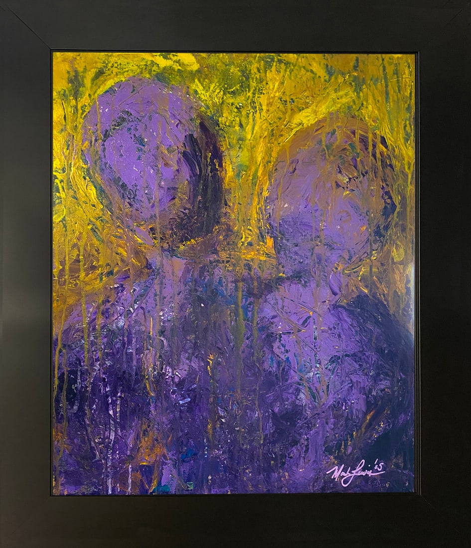 Mark Lewis – Original Abstract Painting on Canvas, Hand-Signed (1 of 7)