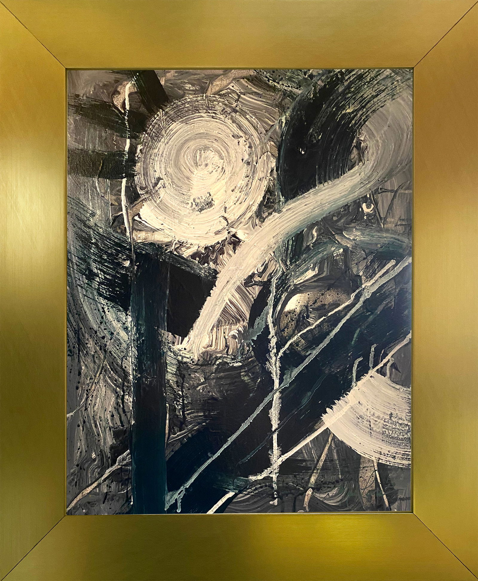 Mark Lewis – Original Abstract Painting on Canvas, Hand-Signed (1 of 7)