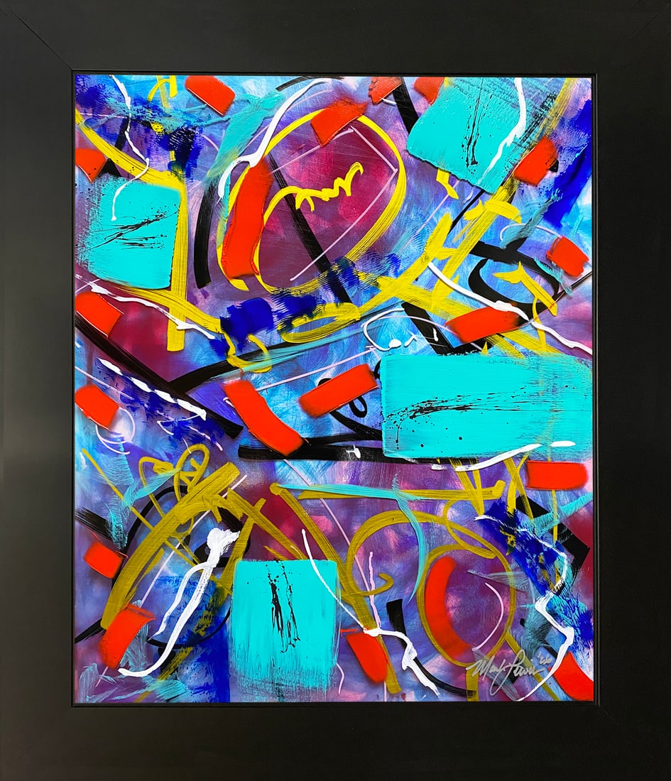26006 - "Electric Harmony" Original Abstract Pop Art, Mark Lewis Painting (1 of 7)