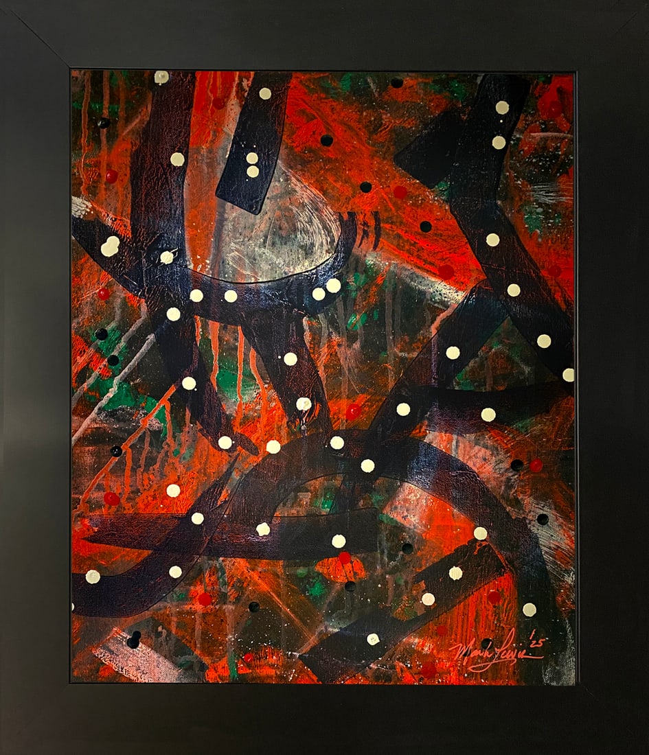 Mark Lewis – Original Abstract Painting on Canvas, Hand-Signed (1 of 7)